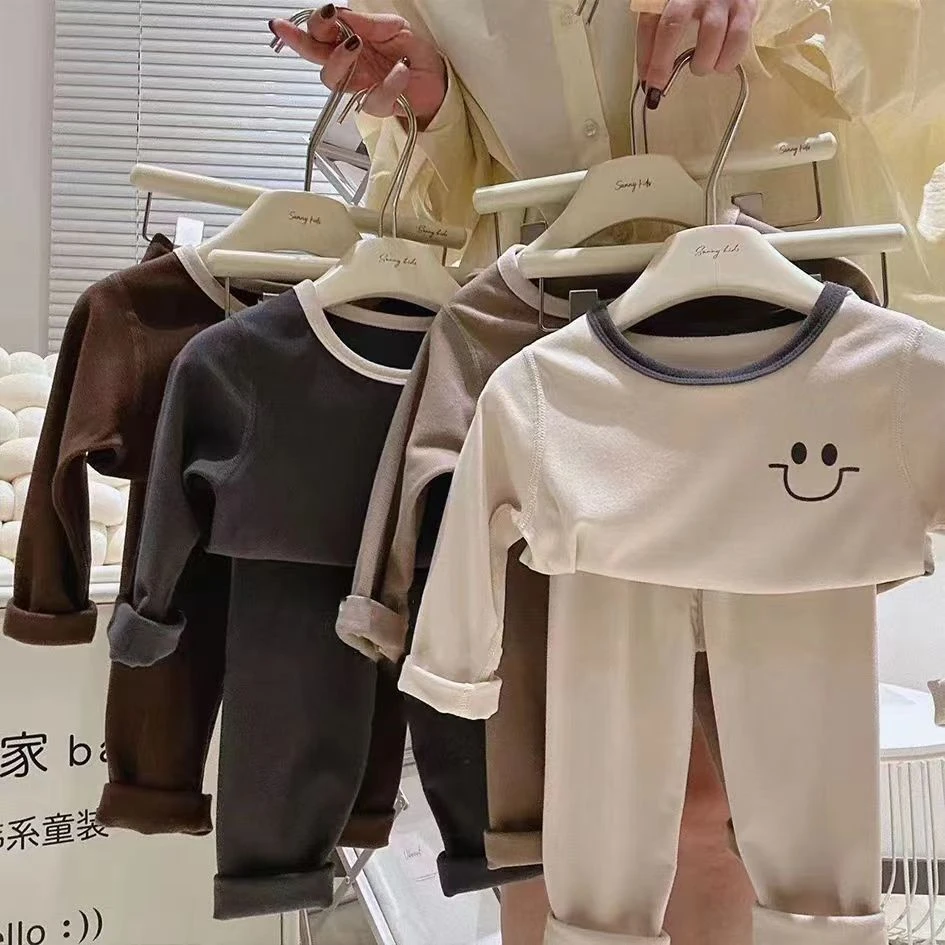 春秋儿童家居服秋季2023新款长袖两件套百搭家居服
