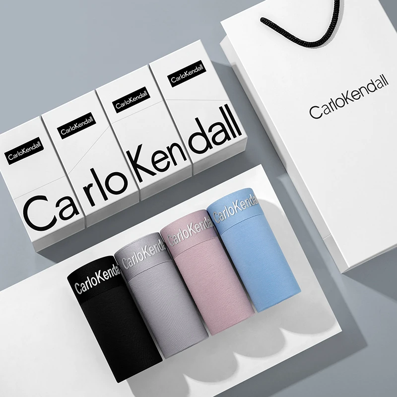 CarloKendall男士内裤平角无痕莫代尔四角高档礼盒生日礼物送男友