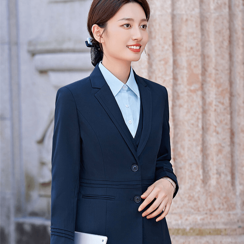中国邮政工作服套装女2024春秋职业邮政储蓄银行工装制服外套裤子