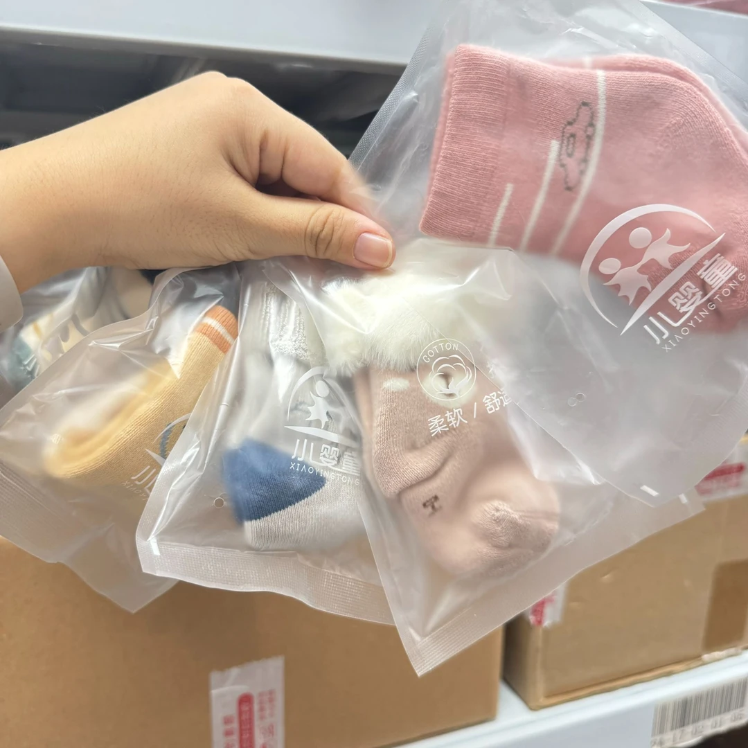 D58 宝宝加厚毛圈大杂烩无骨不勒腿秋冬毛圈袜子男女宝可爱保暖袜