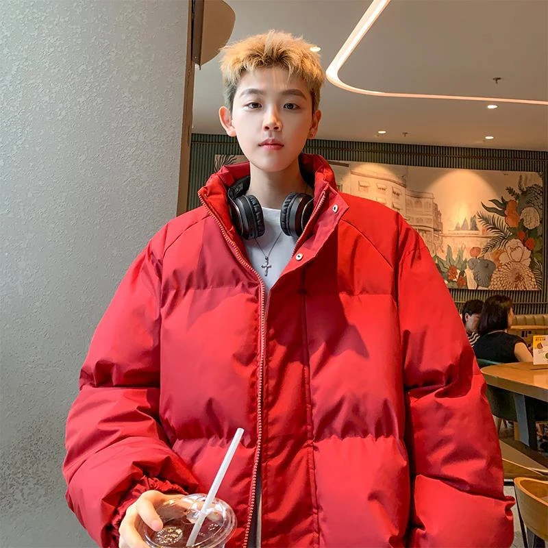 波司断码龙年本命年棉服男款冬季加厚大红色立领晋江棉衣情侣装面