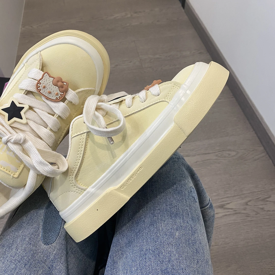 苏小班小众原创Kitty厚底面包鞋女2024秋季新款百搭学院风ins板鞋