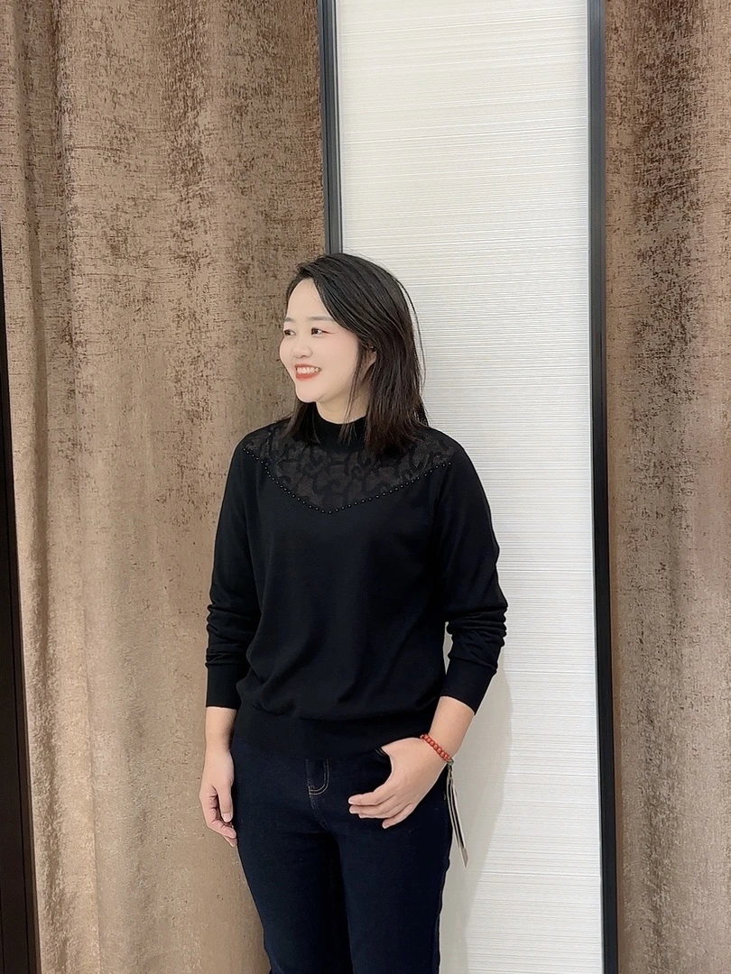 精致女人100%精纺羊毛衫