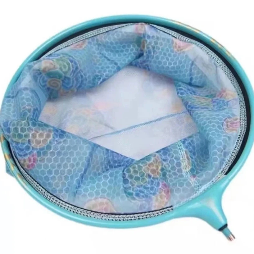 竞技碳素抄网头不挂钩黑坑合金加深网兜蓝色