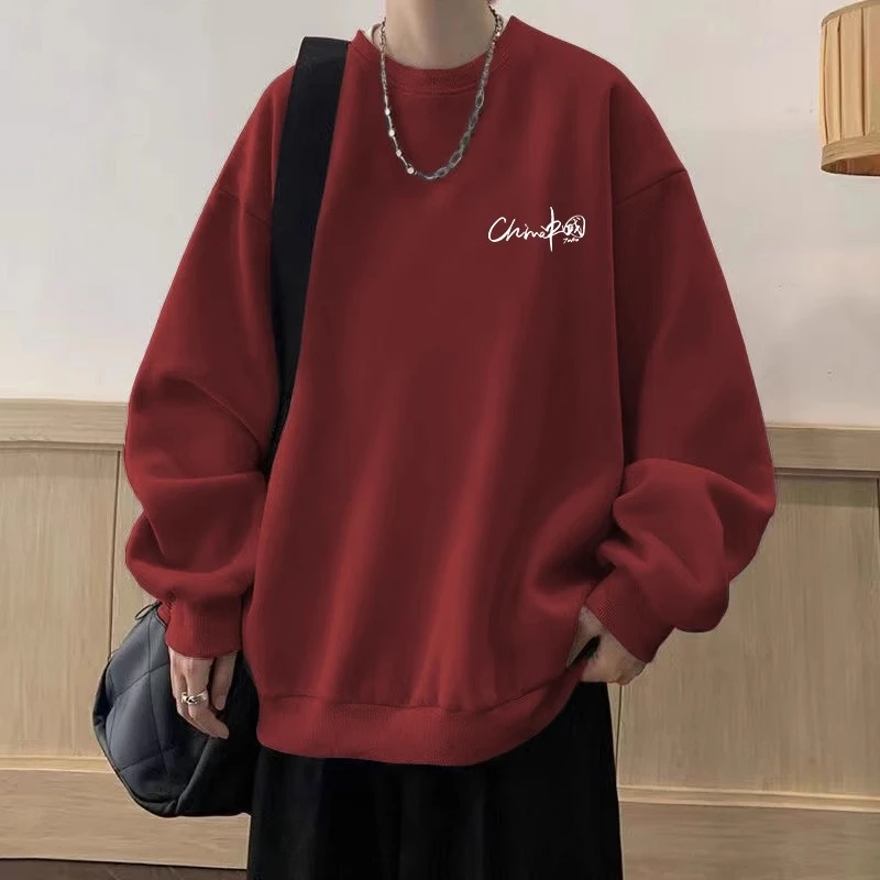 2025秋季新款圆领卫衣男女款国潮青少年宽松内搭字母印花长袖卫衣