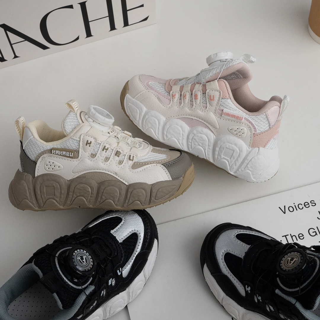 1010机能软底儿童休闲运动鞋时尚旋钮黑科技春秋季童鞋 Z