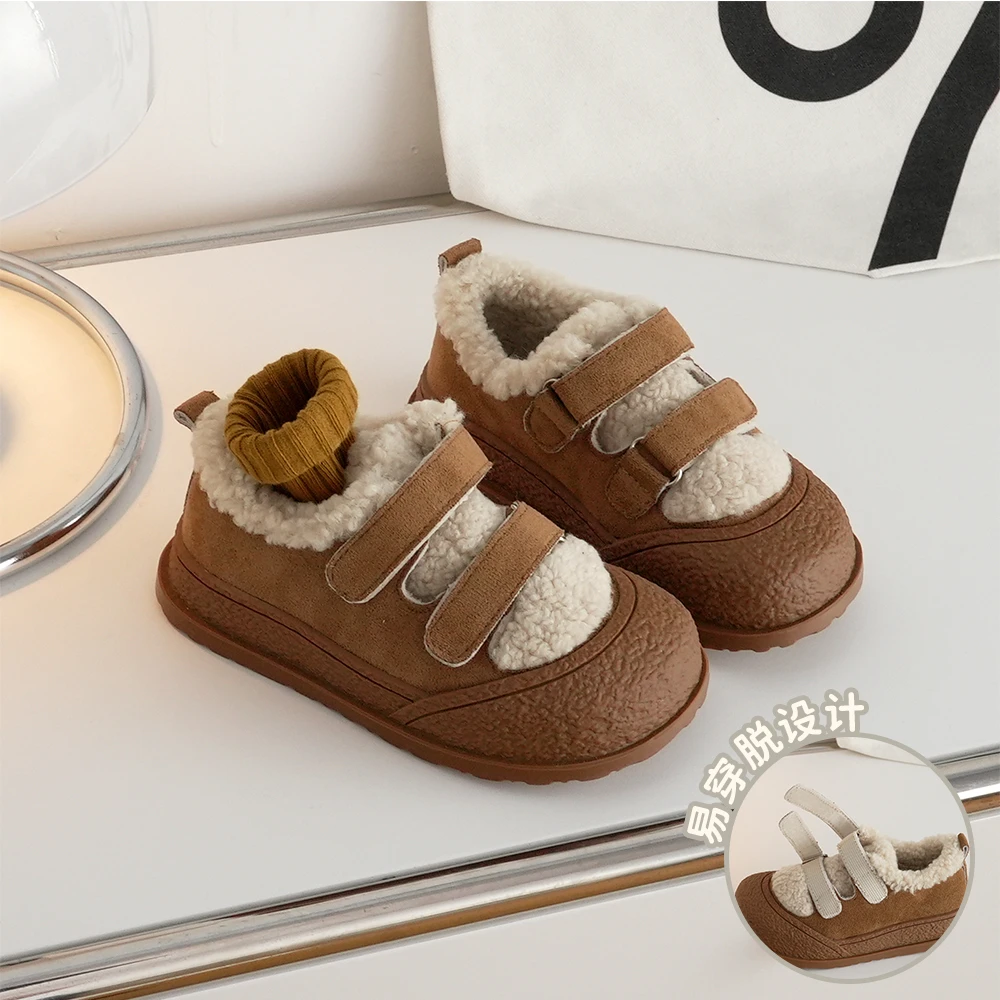 【厚包勃肯】239093秋冬新男女童棉鞋加厚保暖软底复古  Z