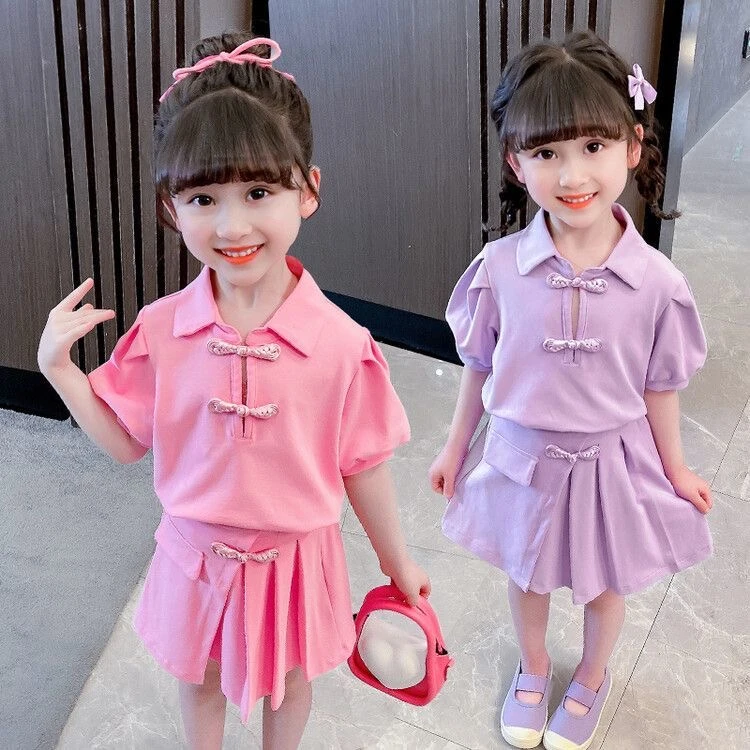 女童夏装爆款儿童国风套装小女孩小童洋气时尚宝宝夏季网红两件套