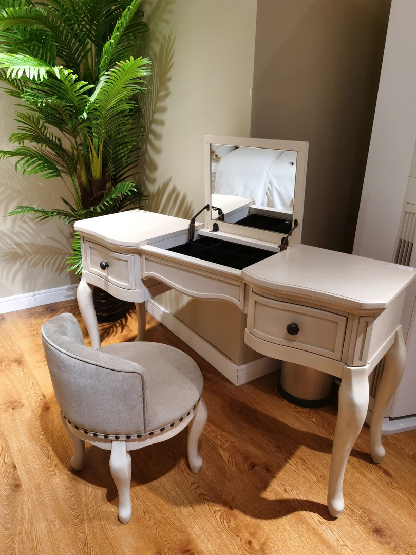 爱室丽5934妆台妆凳套做旧