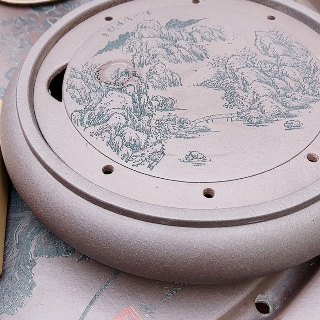【闪购商品】紫砂茶案玲*轩直径30