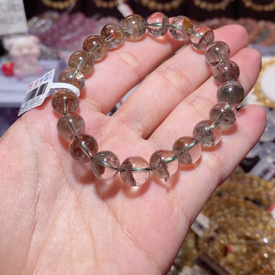 【闪购商品】水晶手串未镶嵌双景绿幽灵9.7mm