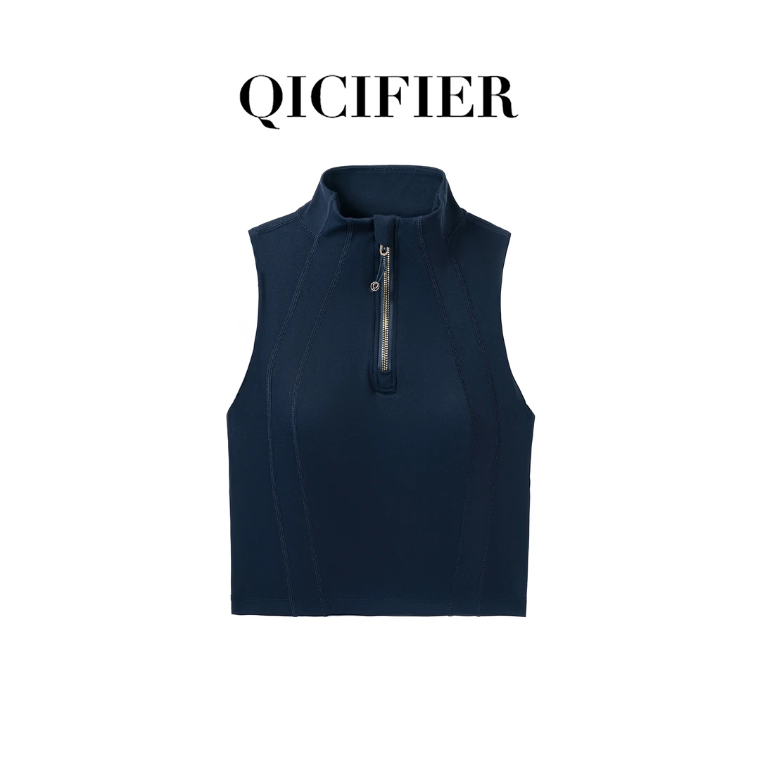 财阀千金 蓝  防风层立领气质修身运动美背  2907