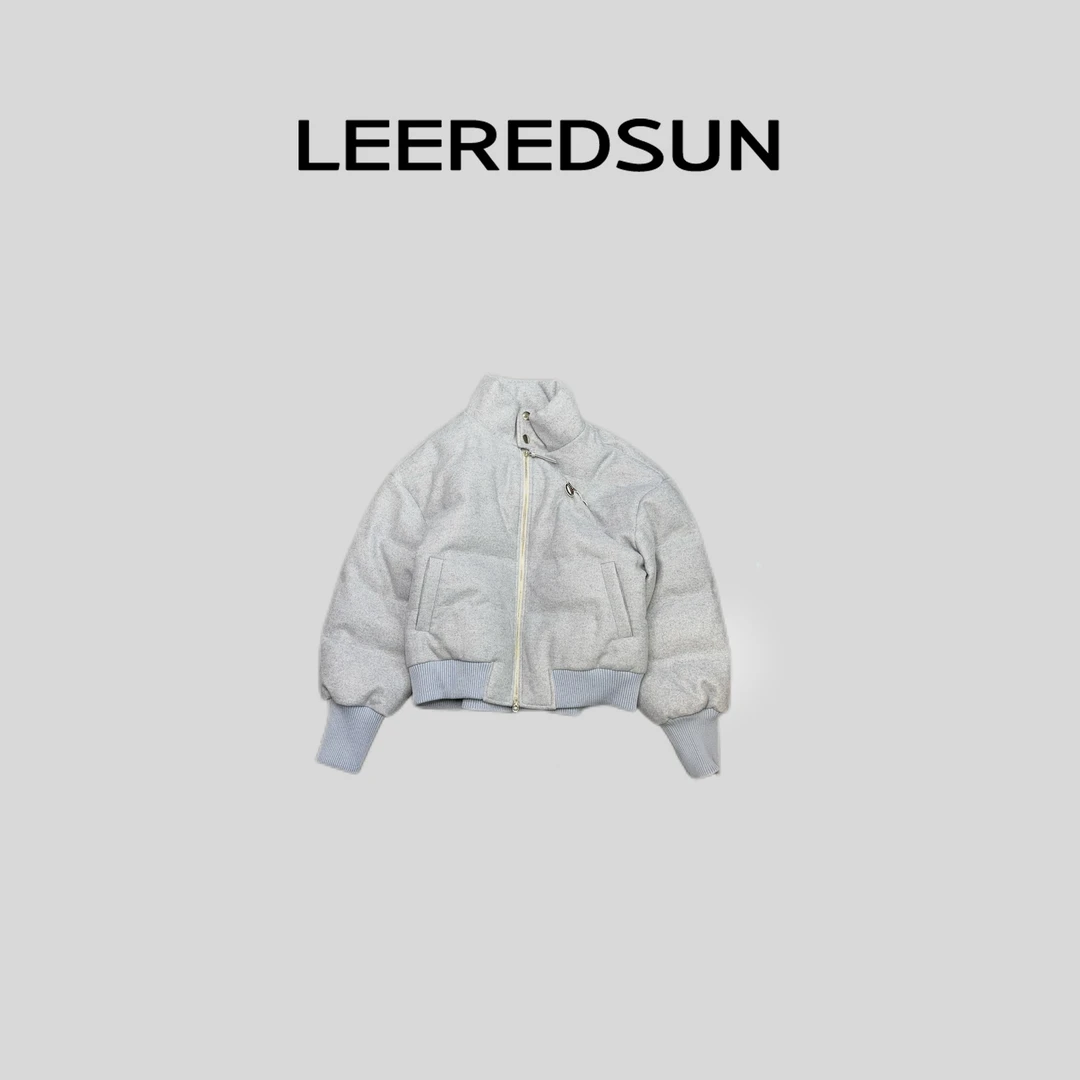 LEEREDSUN "步步生风" 简约恶搞图案加棉立领棉服外套YY01WT3071