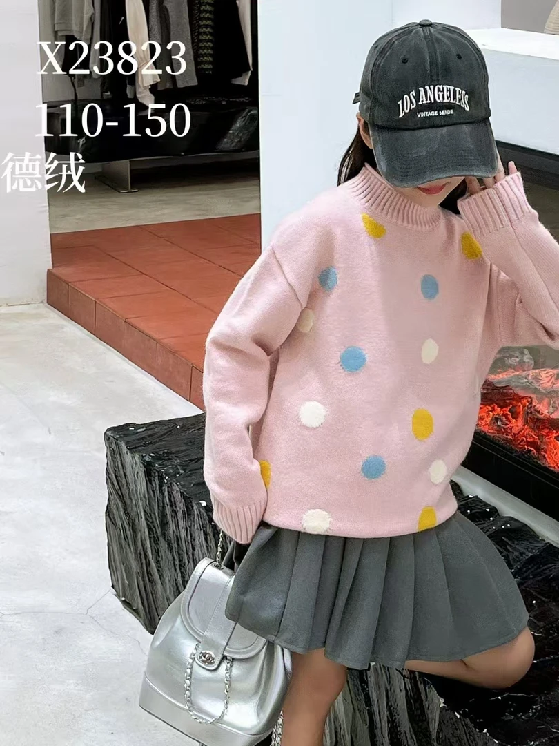 女童冬季新款加厚款套头毛衣