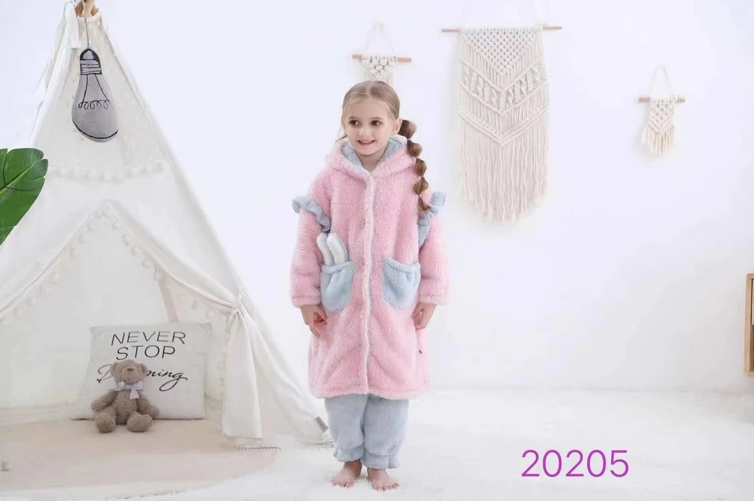 女童冬款新款法兰绒加厚家居套装