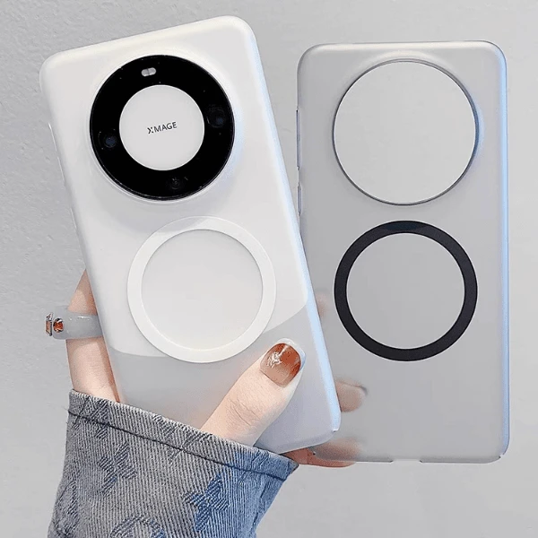 适用华为mate60pro手机壳肤新款感超薄磨砂mate60磁吸充线电防摔