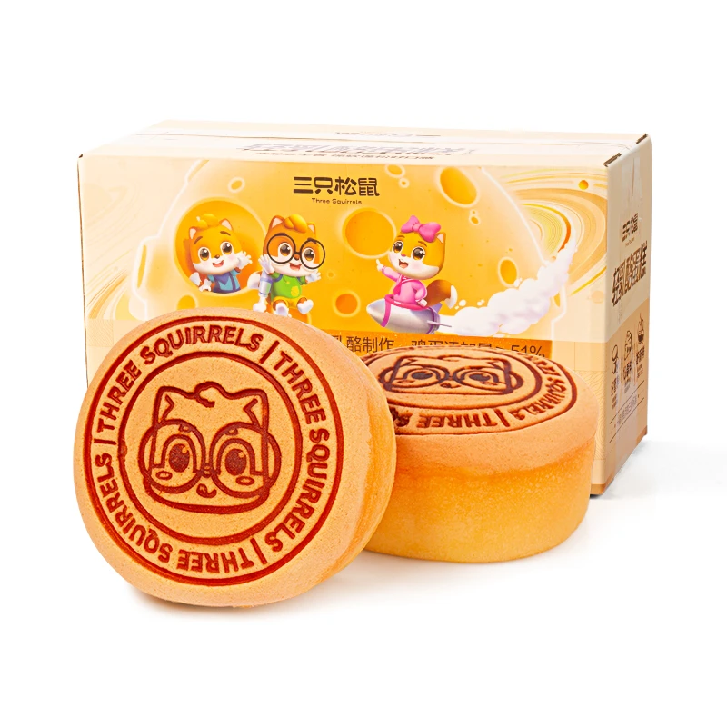 三只松鼠轻乳酪蛋糕400g芝士味面包早餐糕点心网红休闲零食小吃HB