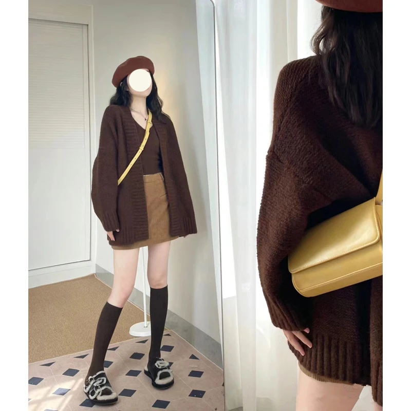 美拉德穿搭高级感超好看软糯小香风毛衣吊带两件套春季搭配一整套