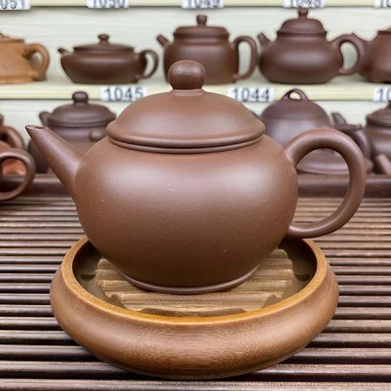水平壶、黄龙山台西矿区2号紫泥、传统半手工制作、200cc