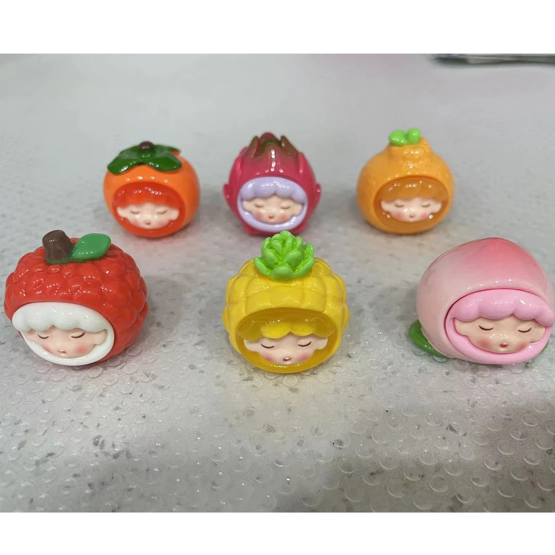 【直播现拆】【许愿+对对碰+三连】新品水果崽崽水果头树脂可爱摆件