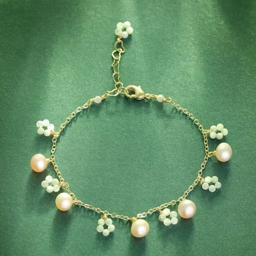 慕诺【设计师】花朵淡水珍珠【手链】女高级轻奢小众设计手链潮