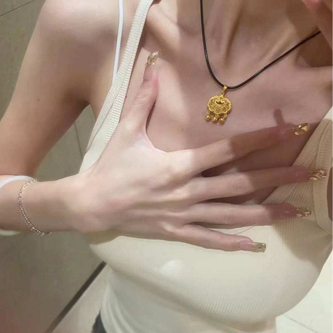 钛钢项链 时尚平安锁项链