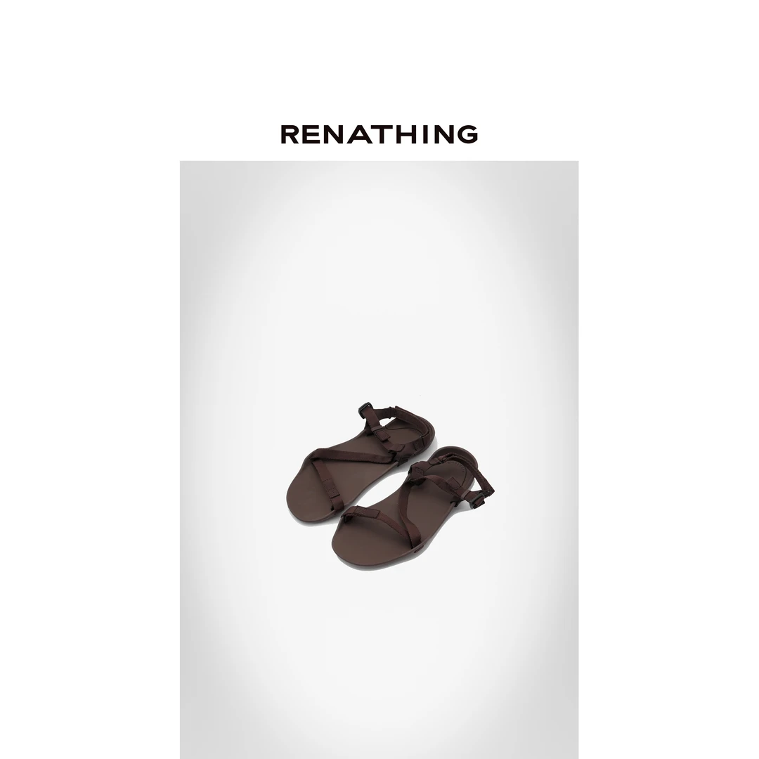 【RENATHING】织带户外休闲舒适平底凉鞋