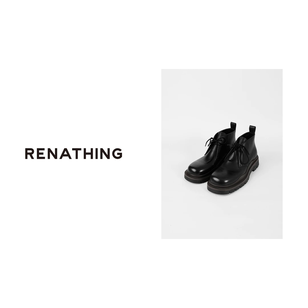 【RENATHING】男士绑带短靴