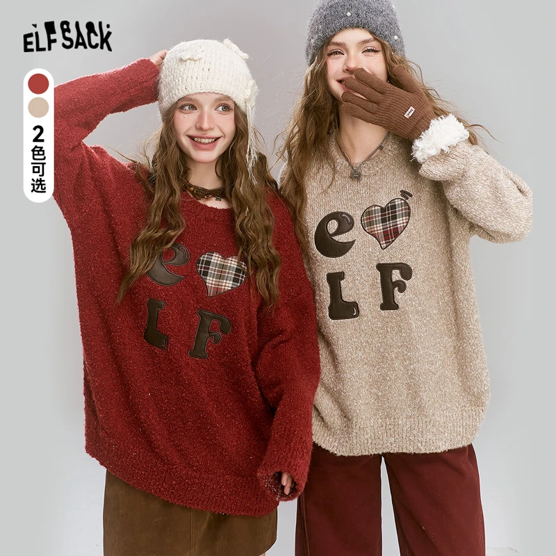 2001【金拐子】妖精的口袋格格都是爱慵懒风复古安哥拉红毛衣