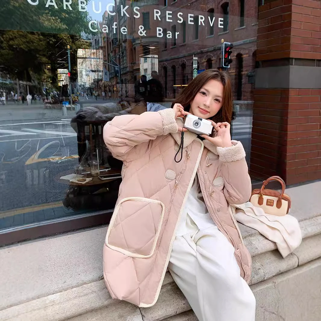 【韩胖胖】鸭绒大码女装羽绒服女250斤冬装新款中长款胖mm大码春装