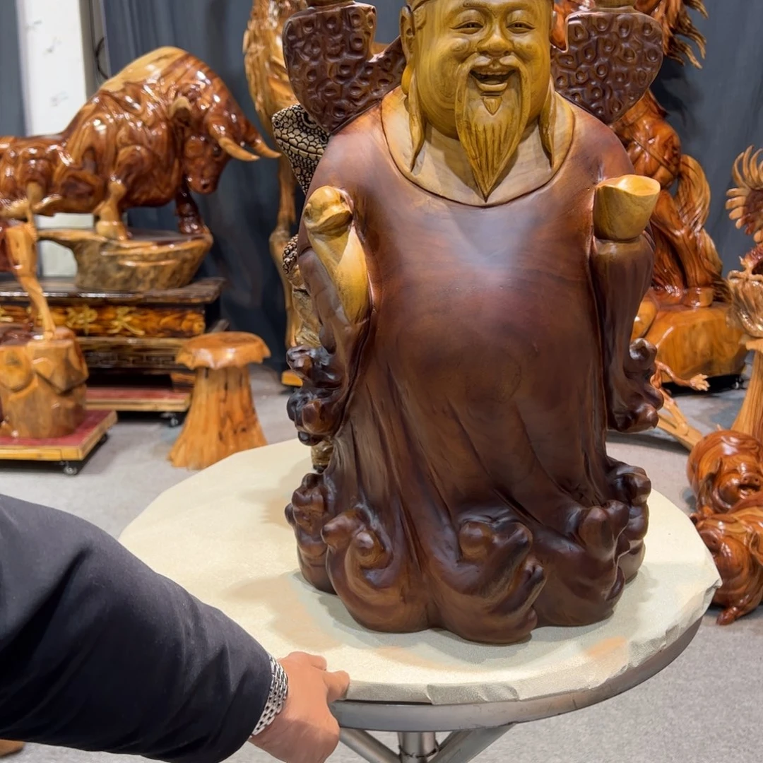 香樟木酋*香樟木材质财神