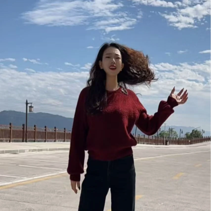 63小景推荐-欧版时尚亮钻长袖毛衣-8881