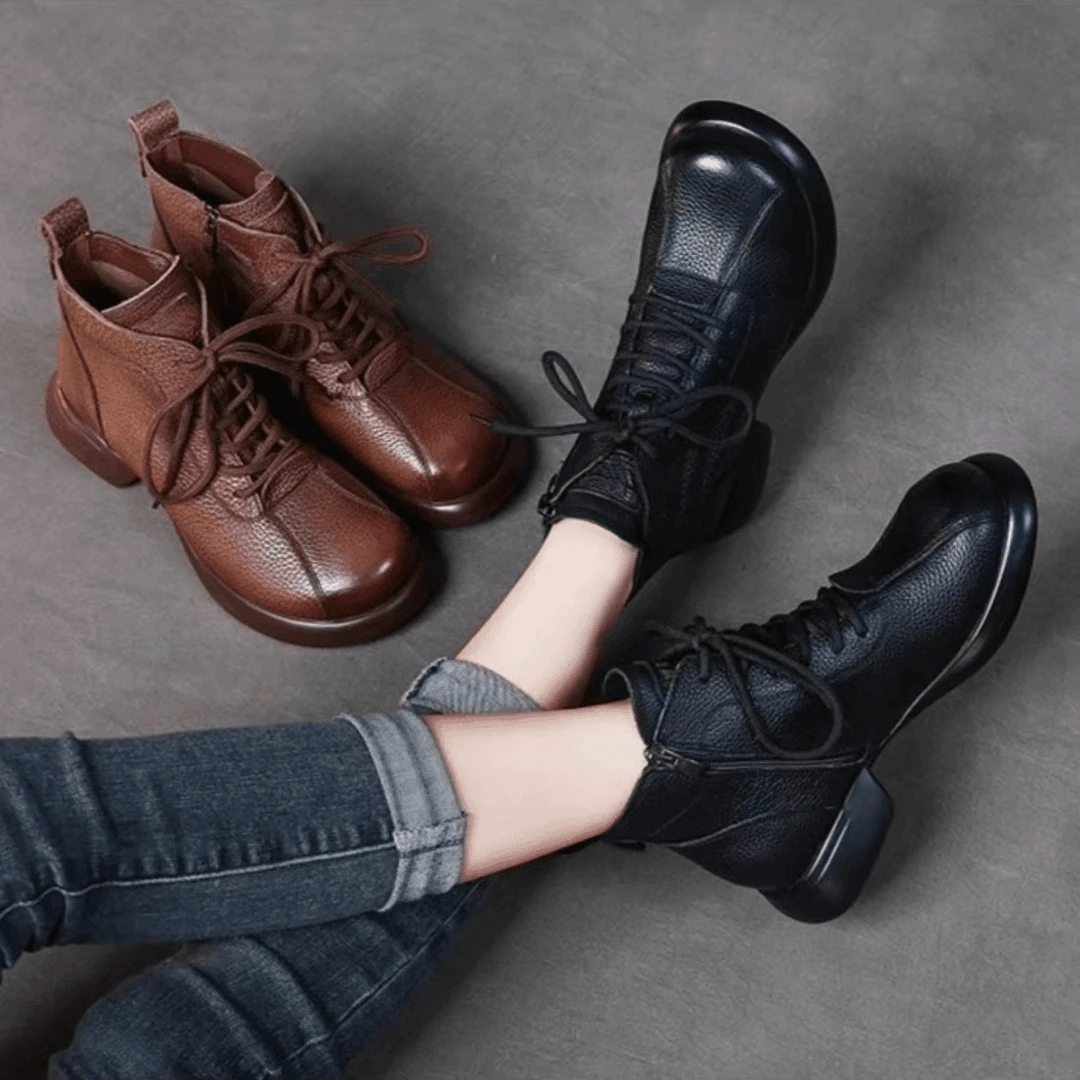 【小薇】2024新款休闲时尚马丁靴软底厚底防滑保暖百搭妈妈棉靴