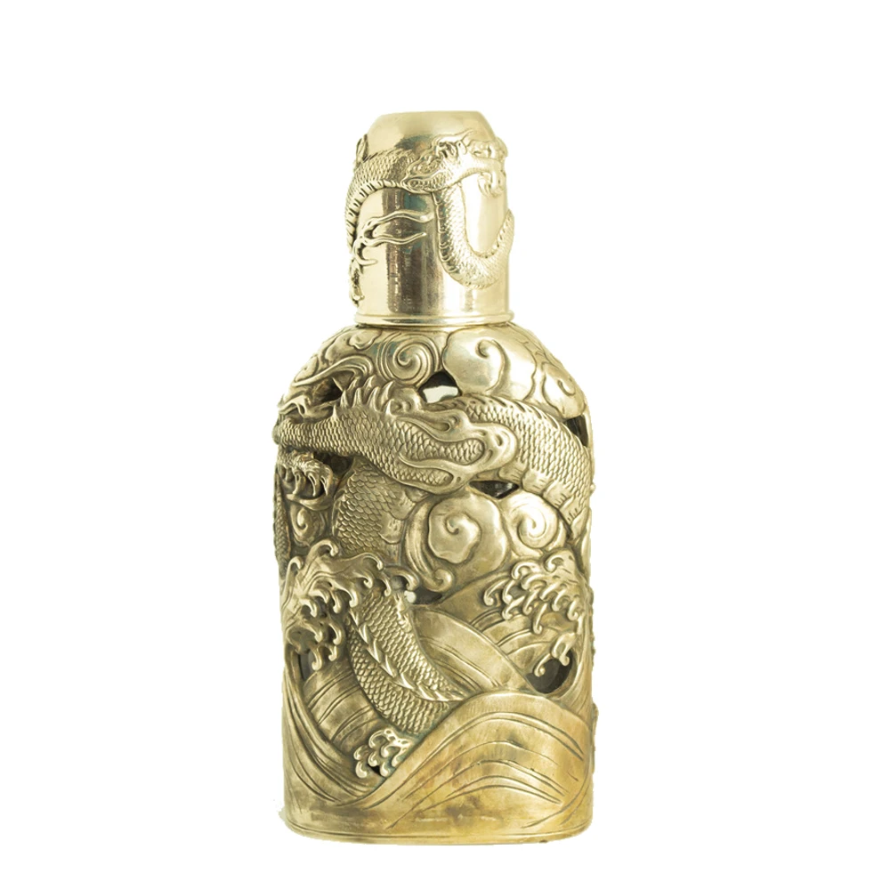 孤品古董纯银龙酒壶200ml