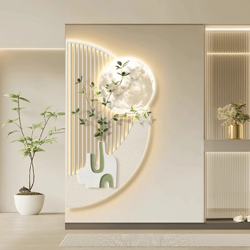 美观半圆2024新款壁奶油风玄关装饰画过道走廊客厅挂画