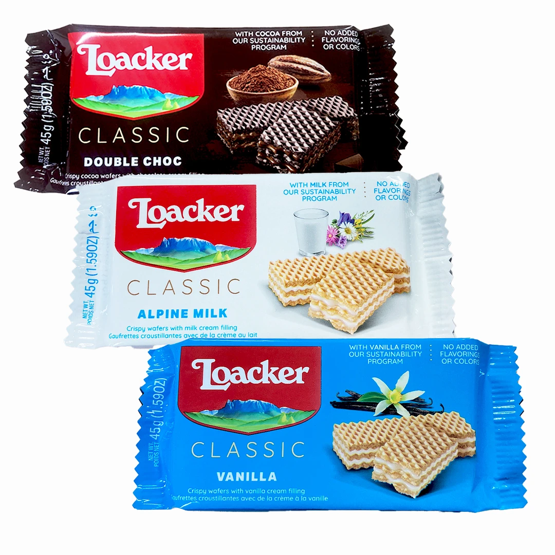 【25年12月】奥地利进口莱家牛奶香草味威化饼干45g（内含8小条）*6袋