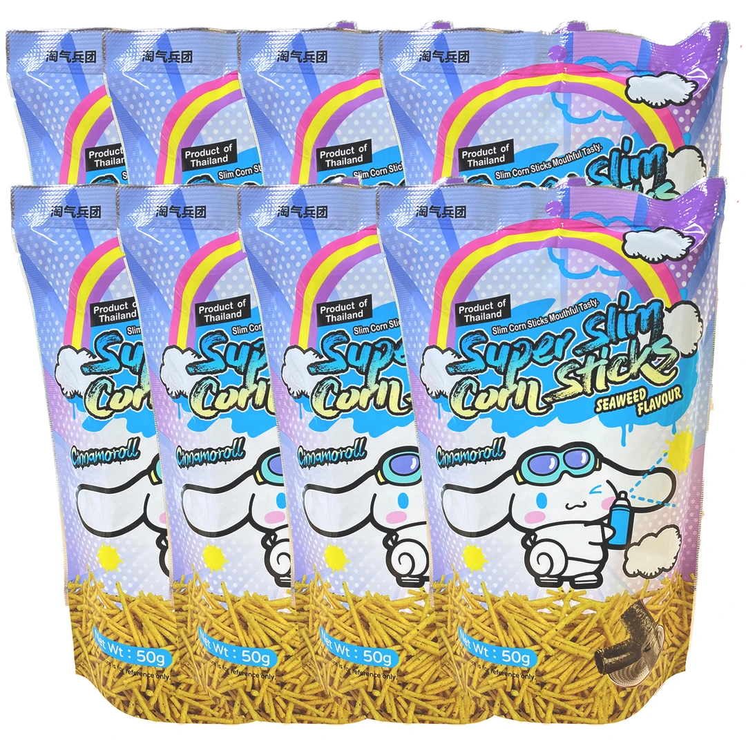 保质期2月3日！泰国进口淘气兵团海苔味超细脆条50g*15袋