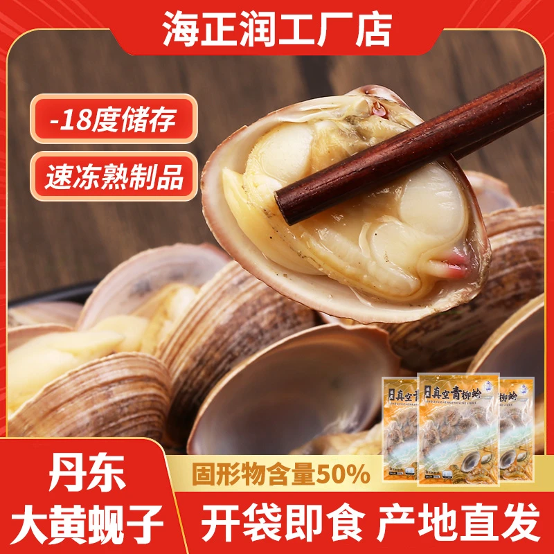 【海正润】熟冻大规格丹东黄蚬子真空青柳蛤500g/袋鲜活冻品顺丰发
