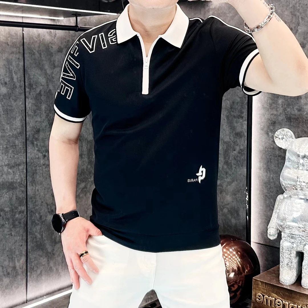 【YOS】男士短袖 雄哥家 春夏轻奢简约翻领商务休闲百搭半袖706