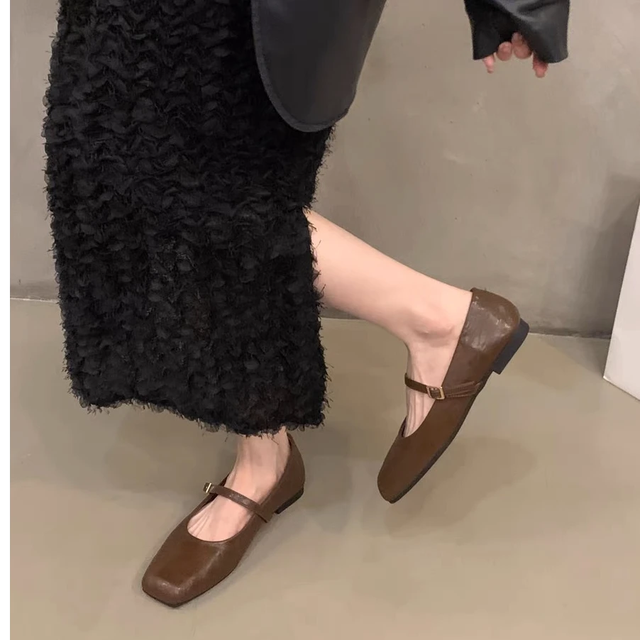 【小方头】浅口新款百搭舒适厚底休闲鞋