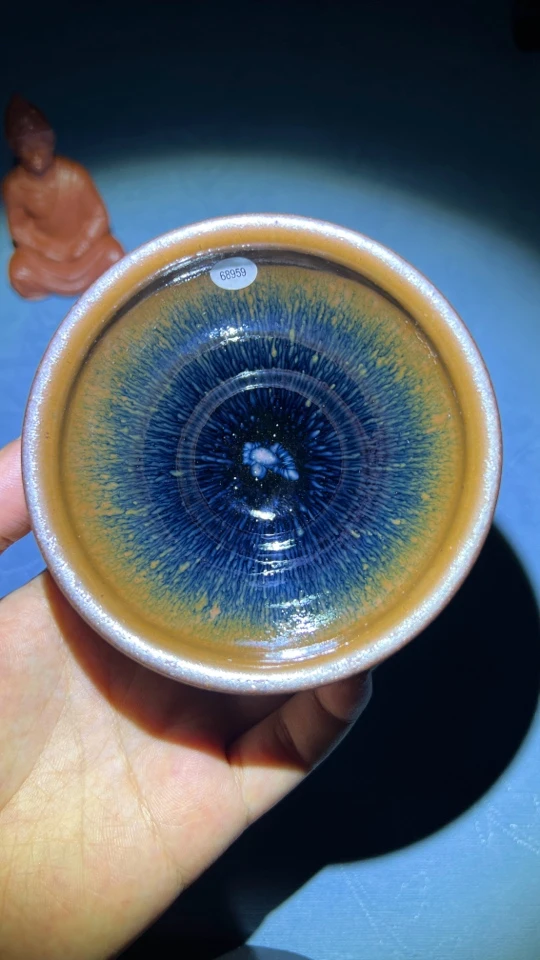 吴兴乾建盏柴烧纯手工茶杯主人杯茶具龙窑柴烧建盏个人杯专用兔毫