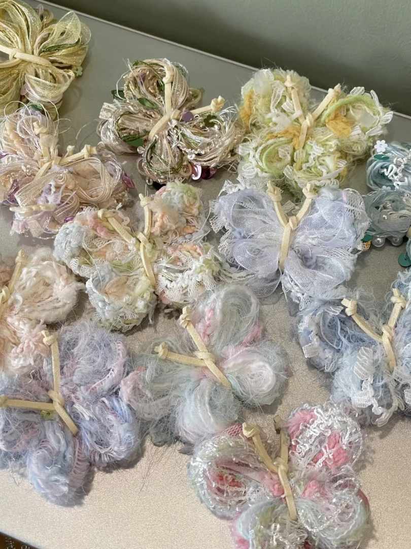 手工碎花可爱百搭网纱彩色仙气仙女气质甜美发圈