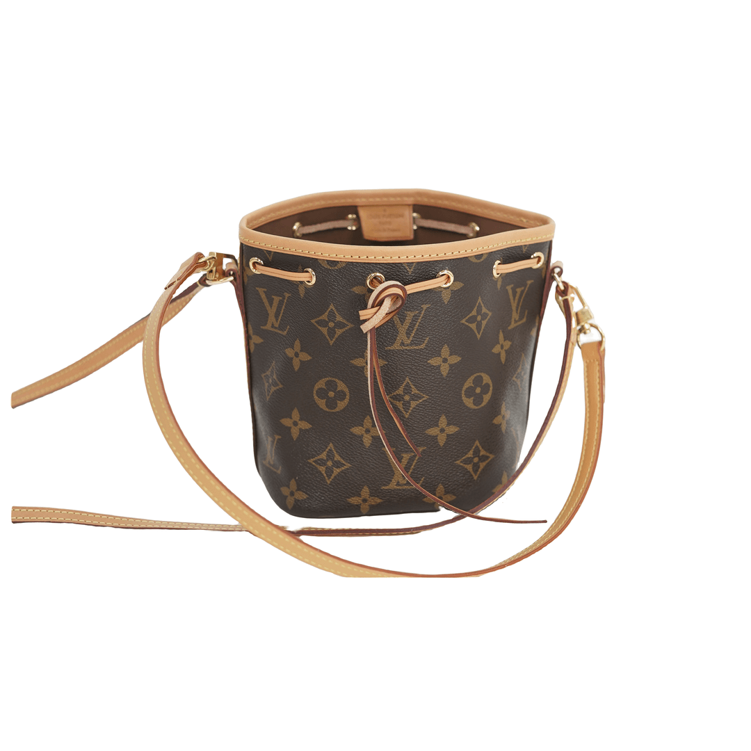 99新 LouisVuitton/路易威登 老花NOE小号抽绳水桶包noe水桶