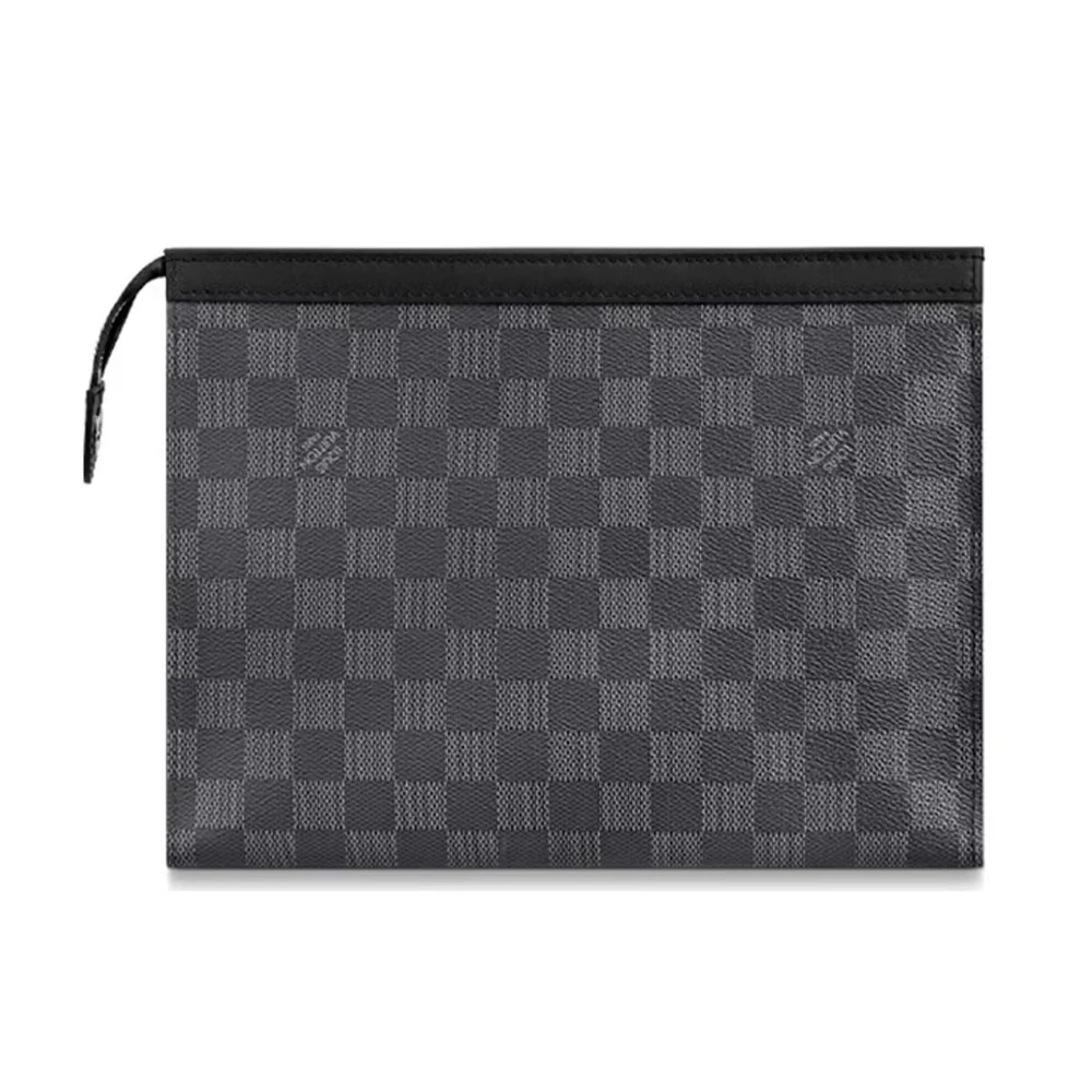 99新 LouisVuitton/路易威登 lv 老花26洗漱黑武士洗漱包/斜跨包