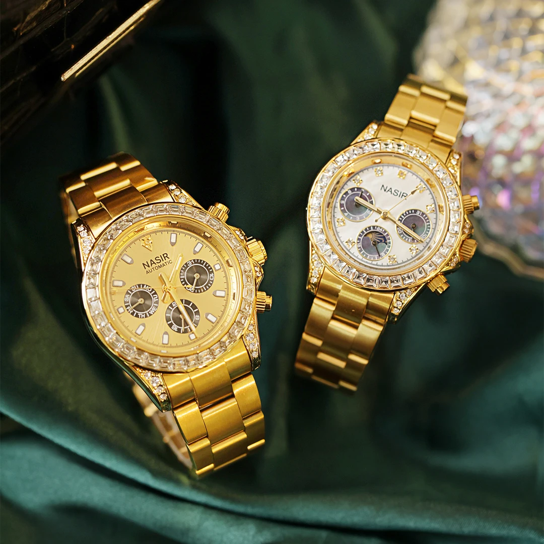 【一生一世的信物】24K真金真钻经典高端大气男女对表R839