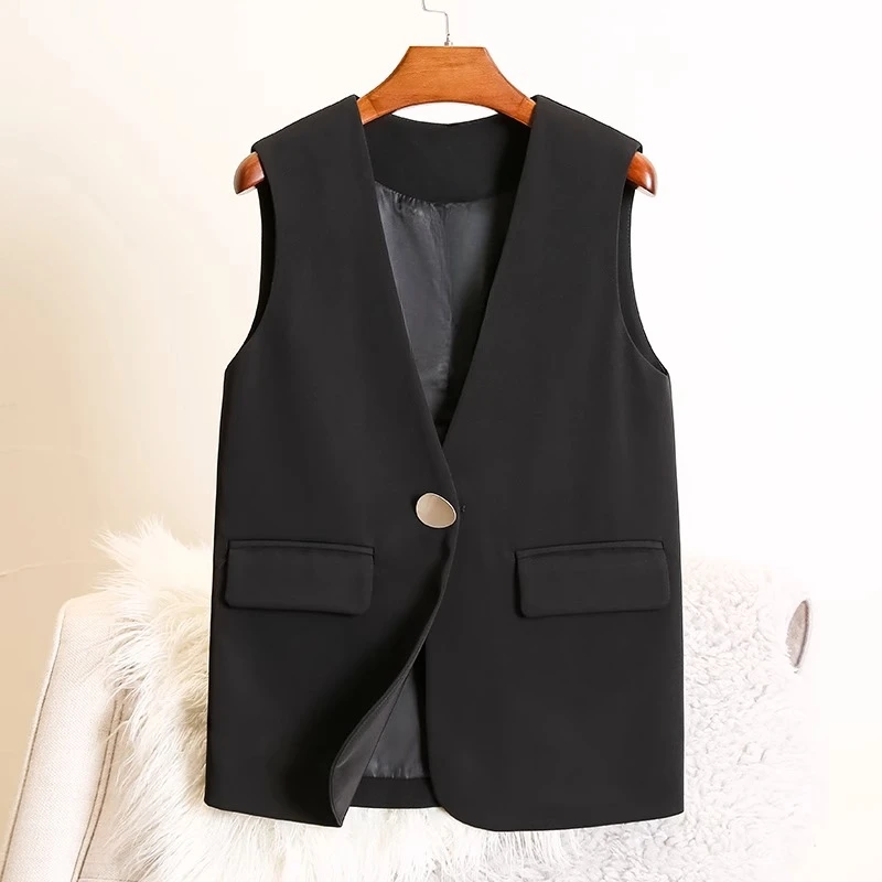 西装马甲女短款2024春夏新款韩版外搭时尚气质大码宽松显瘦外套薄