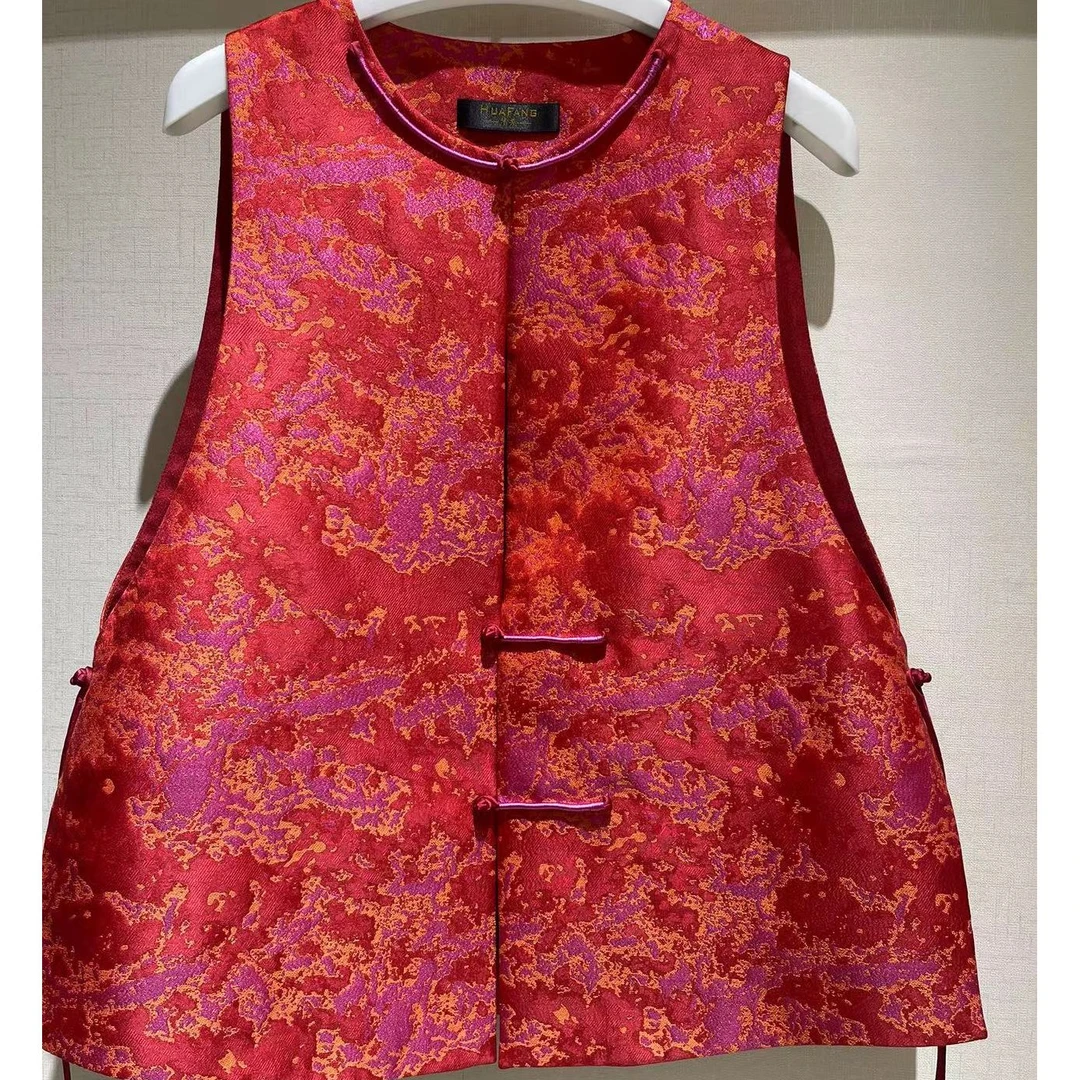 新中式马甲女士时尚提花