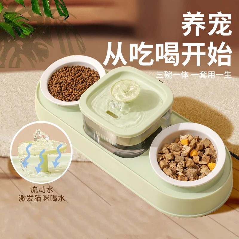 自动饮水器猫咪静音插电自动循环智能流水陶瓷碗猫碗狗碗宠物用品
