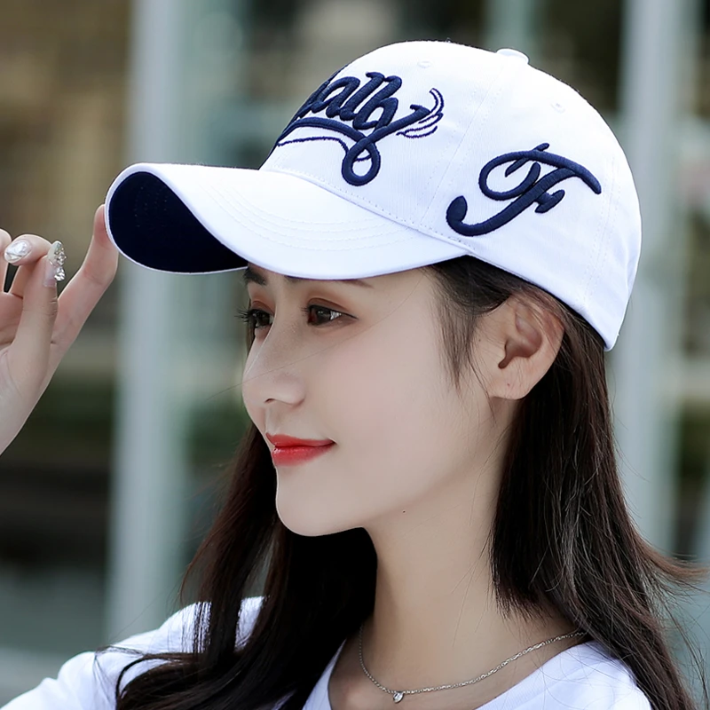 帽子女韩版潮休闲百搭鸭舌帽春夏天时尚白色棒球帽刺绣防晒遮阳帽