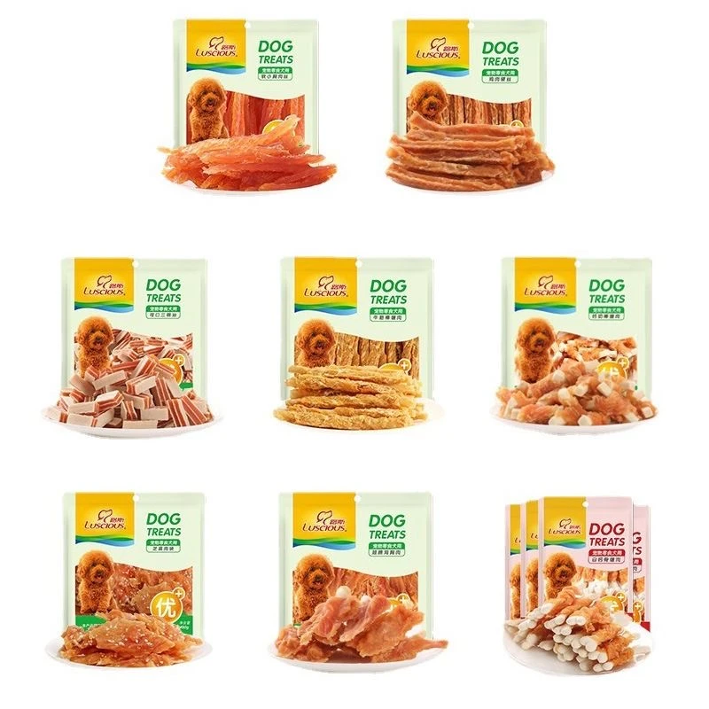临期路斯宠物狗狗零食白钙骨缠肉100g泰迪金毛幼犬磨牙棒洁齿鸡胸
